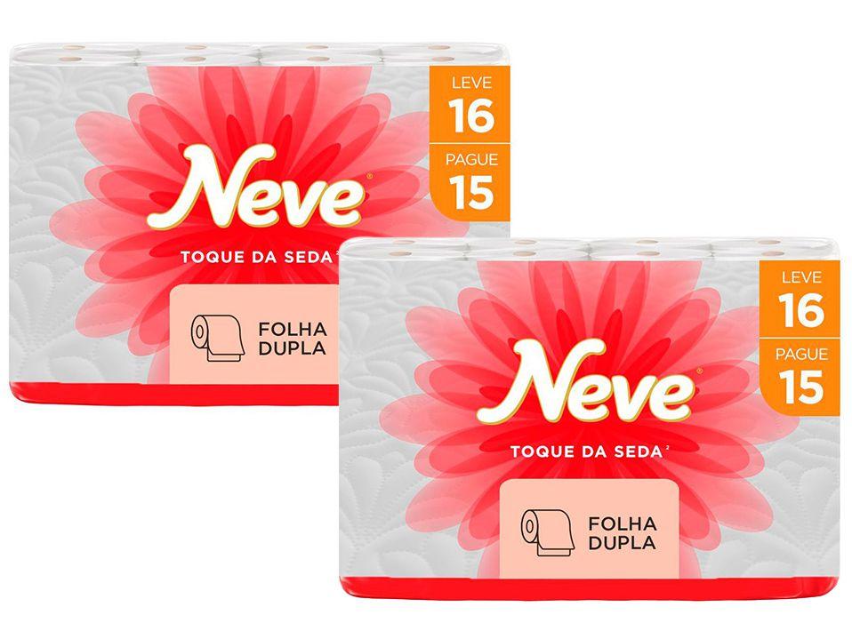 Kit Papel Higiênico Folha Dupla Neve Toque de Seda