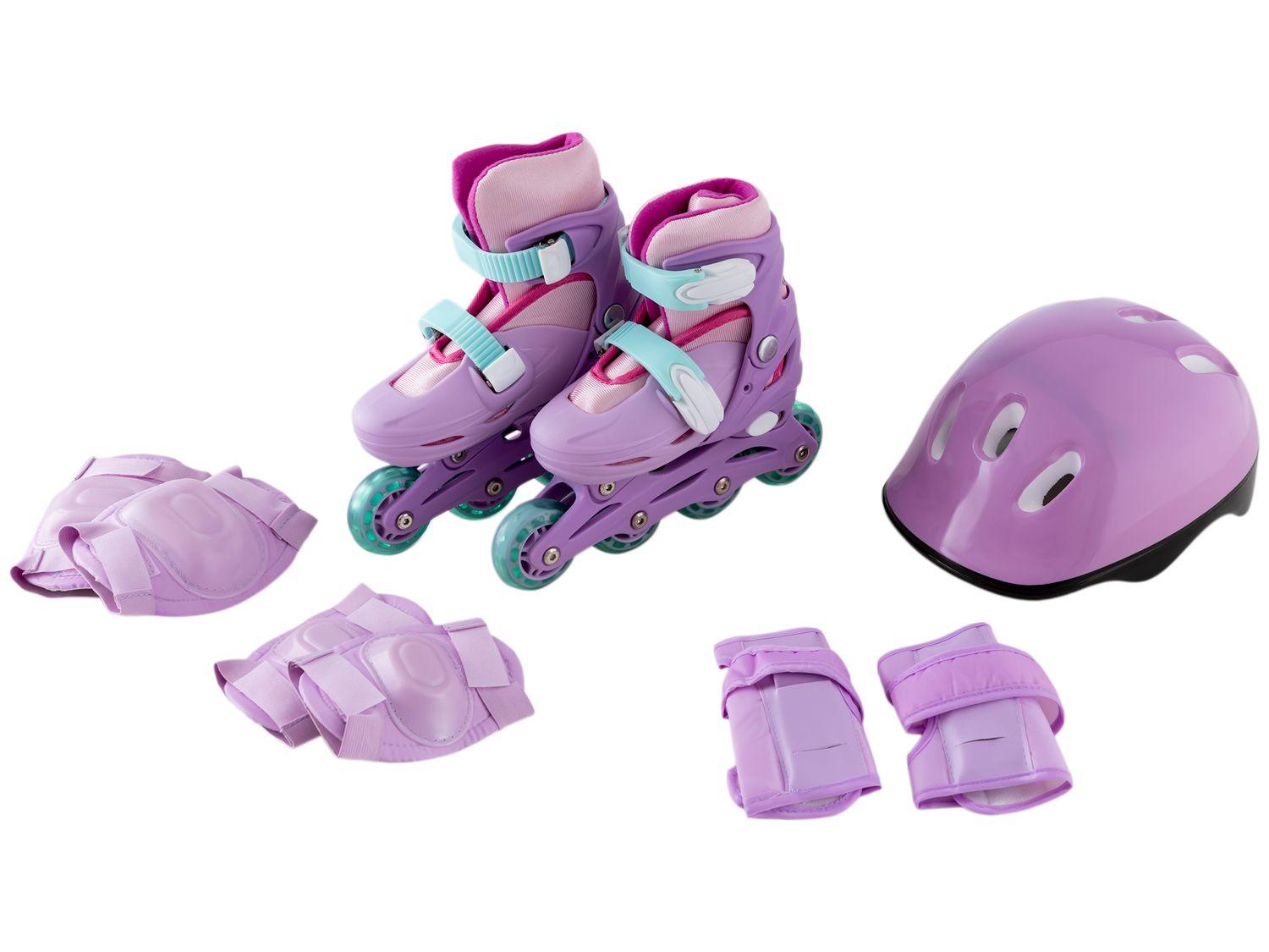 Kit Patins Infantil In Line Zippy Toys Rosa