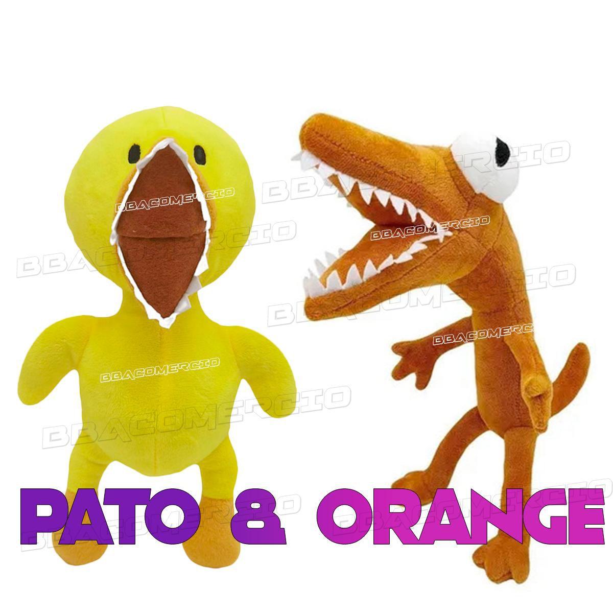 Kit Pelúcia Rainbow Friends Roblox Pato Amarelo e Orange