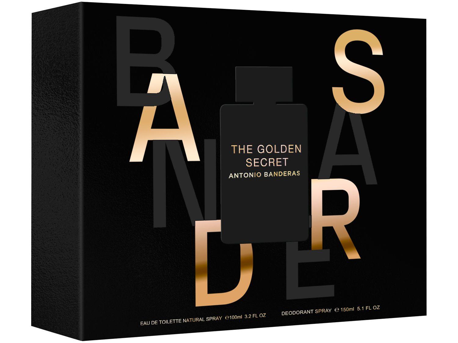 Kit Perfume Masculino Antonio Banderas The Golden Secret Eau de Toilette com Desodorante