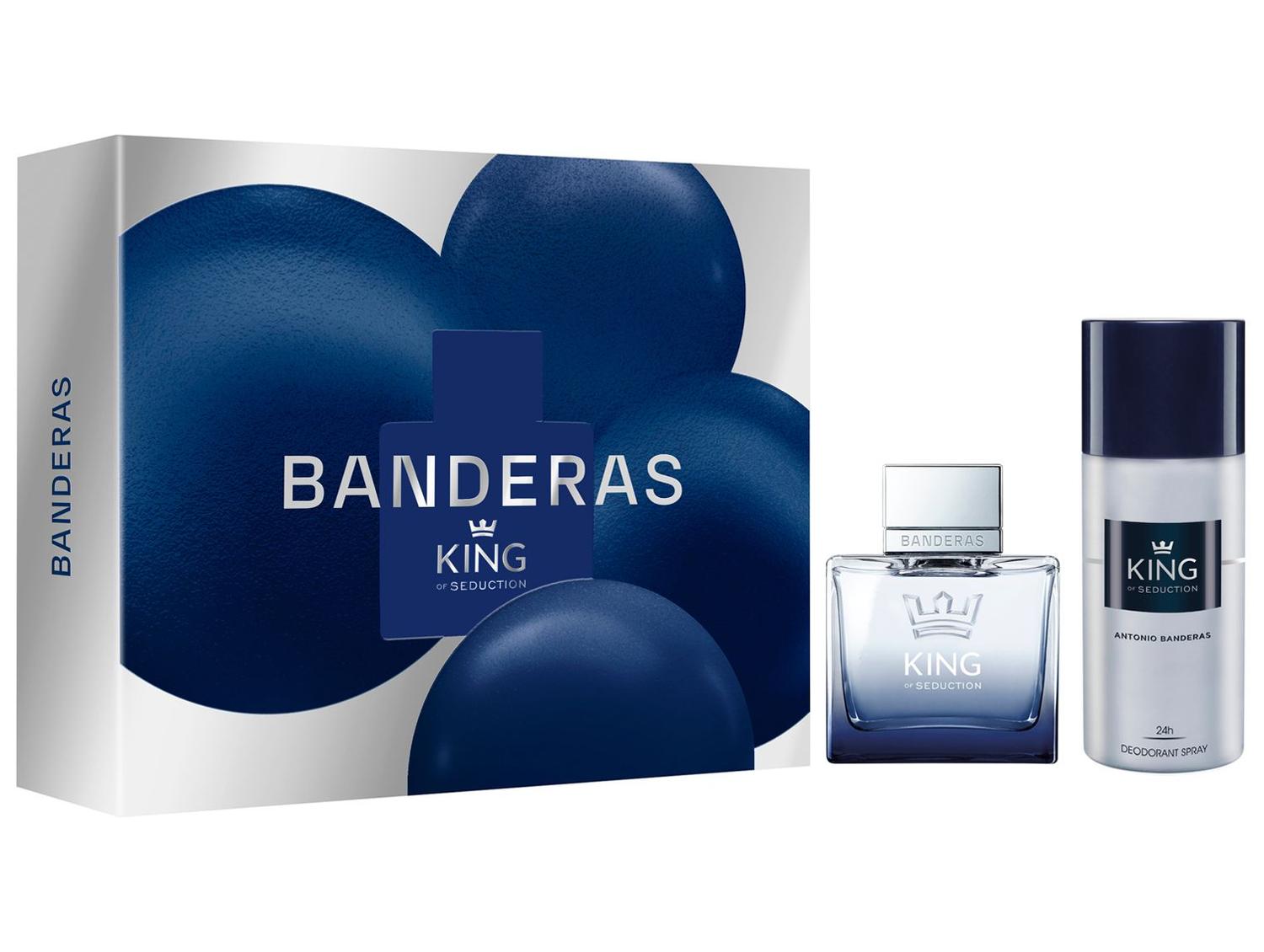 Kit Perfume Masculino Banderas King of Seduction 1 Eau de Toilette de 100ml + 1 Desodorante spray de 150ml