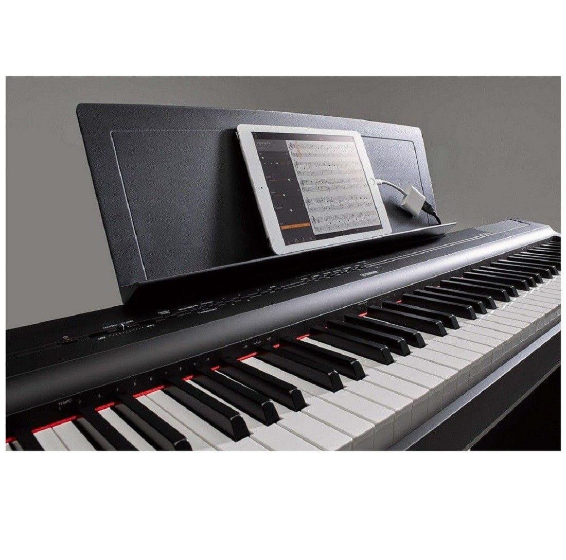 Kit Piano Digital YAMAHA P125 Preto 88 Teclas + Estante L125