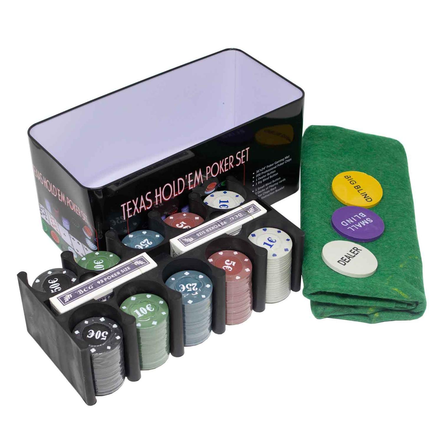 Kit Poker Profissional Chips Jogo Com 200 Fichas + Toalha - Bazar Bom - Jogo de Poker - Magazine Luiza