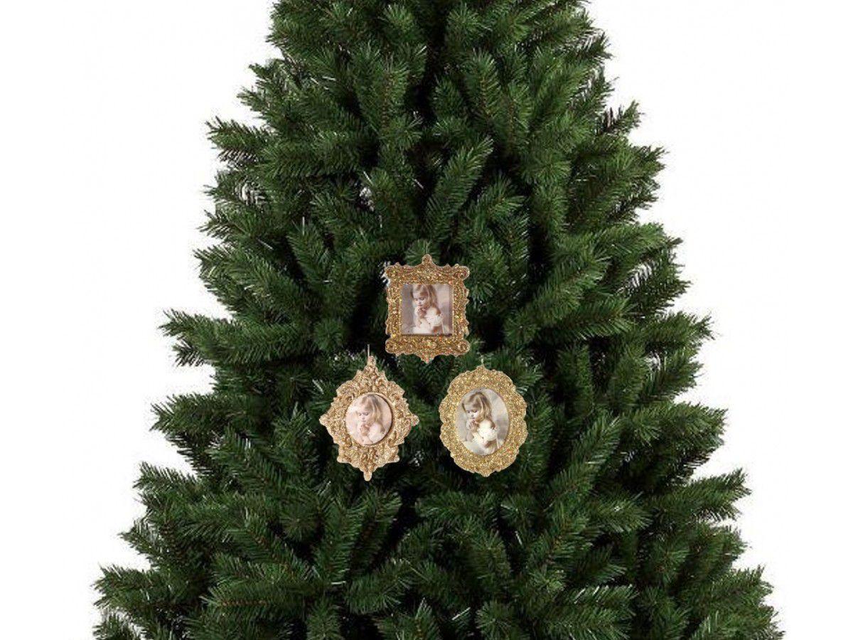 Kit Porta Retrato Gliter Dourado Para Árvore Natal 10cm 3 Peças - Magizi -  Porta-Retrato - Magazine Luiza