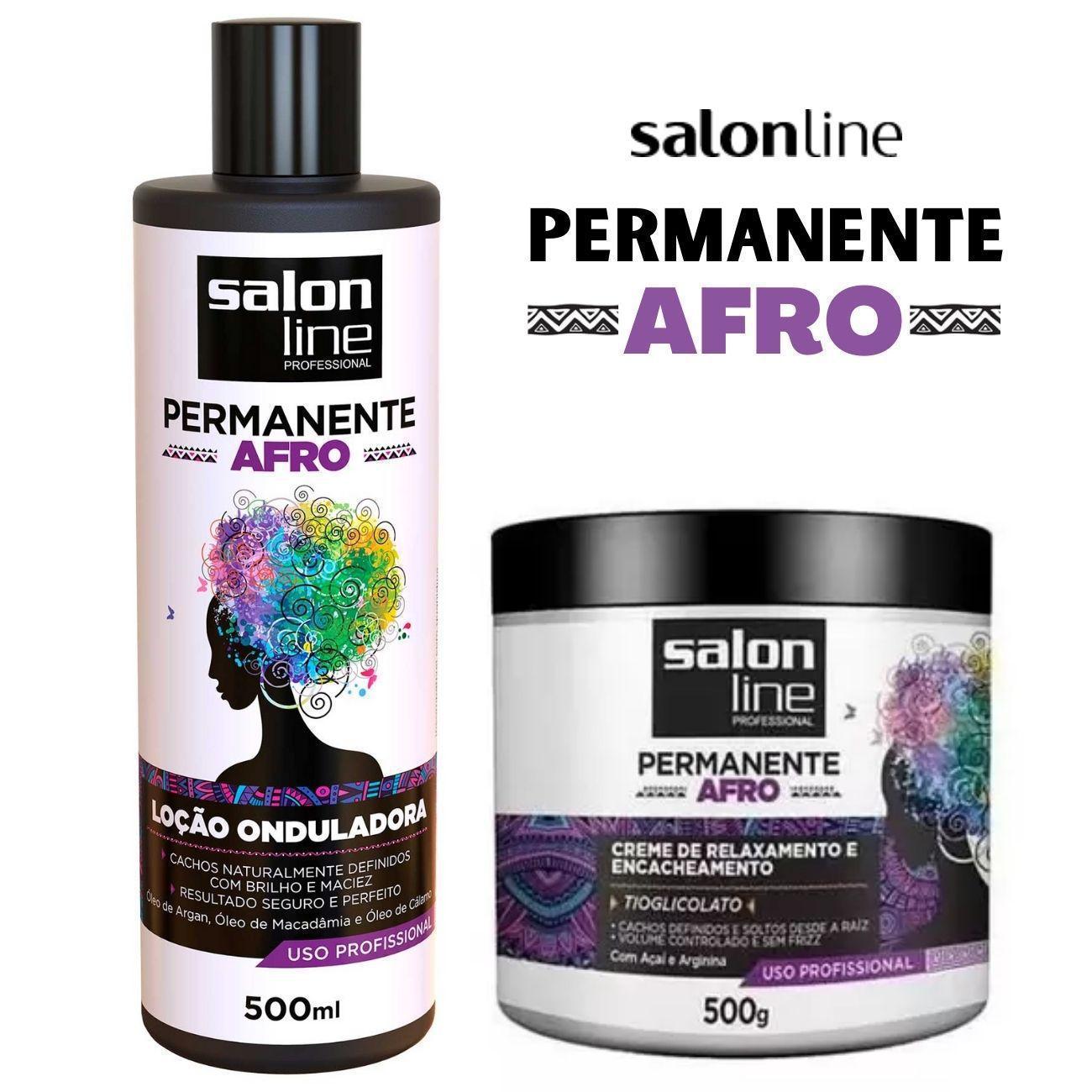 Kit Profissional Salon Line Permanente Afro Cachos Definidos Ativador Ondulados E Creme De Relaxamento Relaxamento Capilar Magazine Luiza