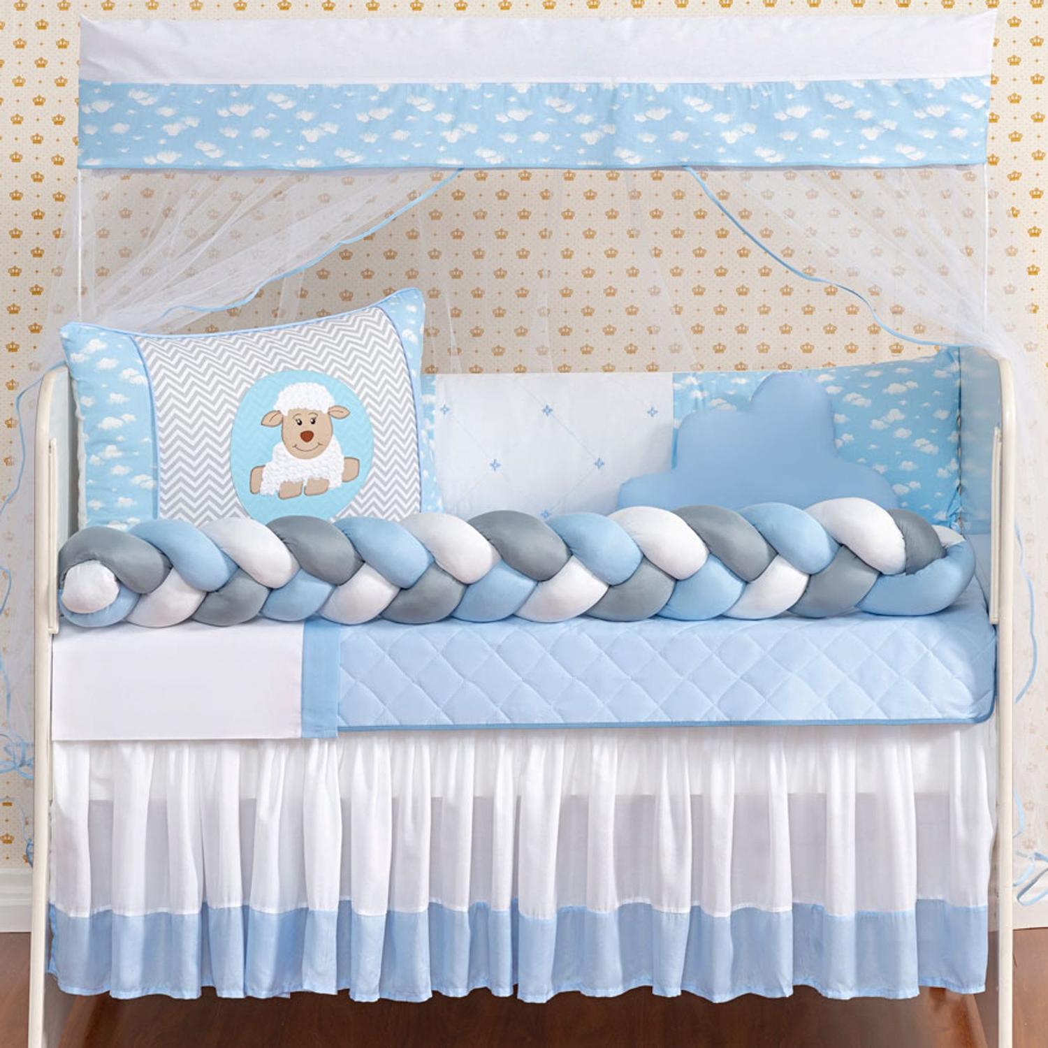 Kit berço ovelhinha azul Clearance