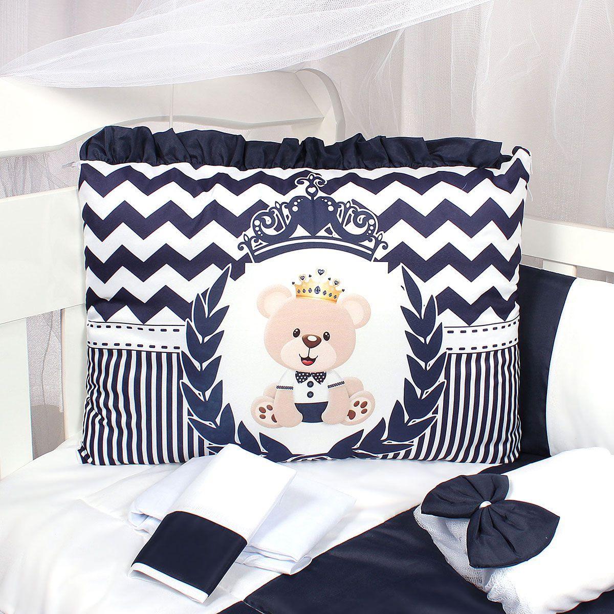 Kit berço urso príncipe azul marinho Clearance