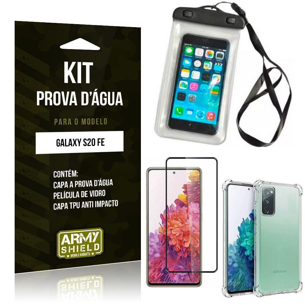 Kit Prova D'água Galaxy S20 FE Capinha Prova D'água +Capa Anti Impacto  +Película 3D - Armyshield - Kit Capinha e Película para Celular - Magazine  Luiza