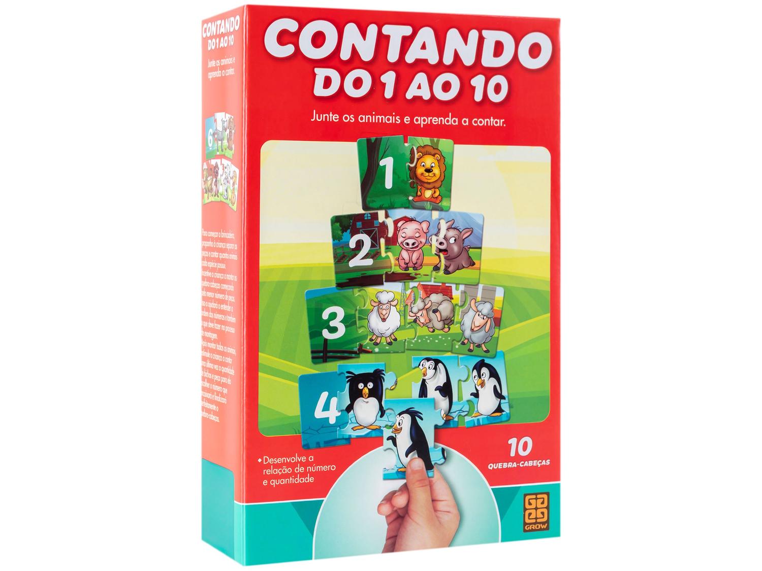 Kit Quebra-cabeça Contando do 1 ao 10 Grow