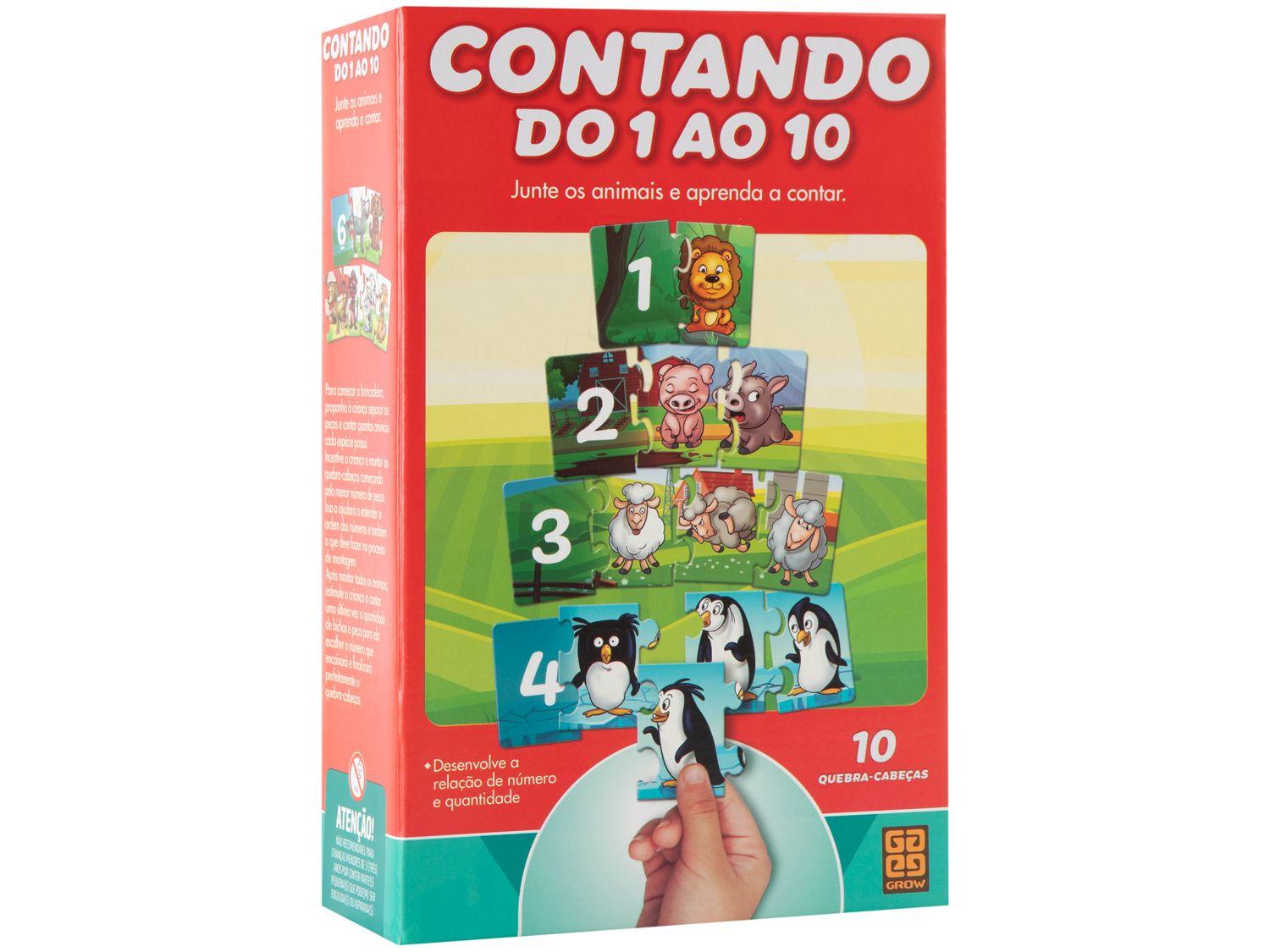 Kit Quebra-cabeça Contando do 1 ao 10 Grow