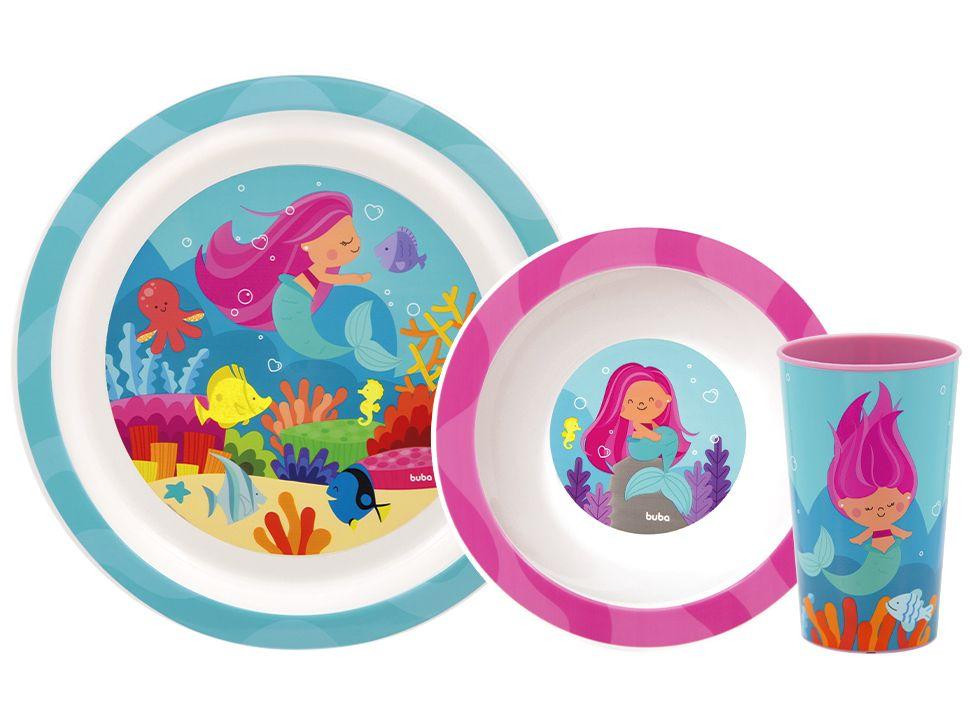 Kit Refeição Infantil Buba Aventuras Sereia