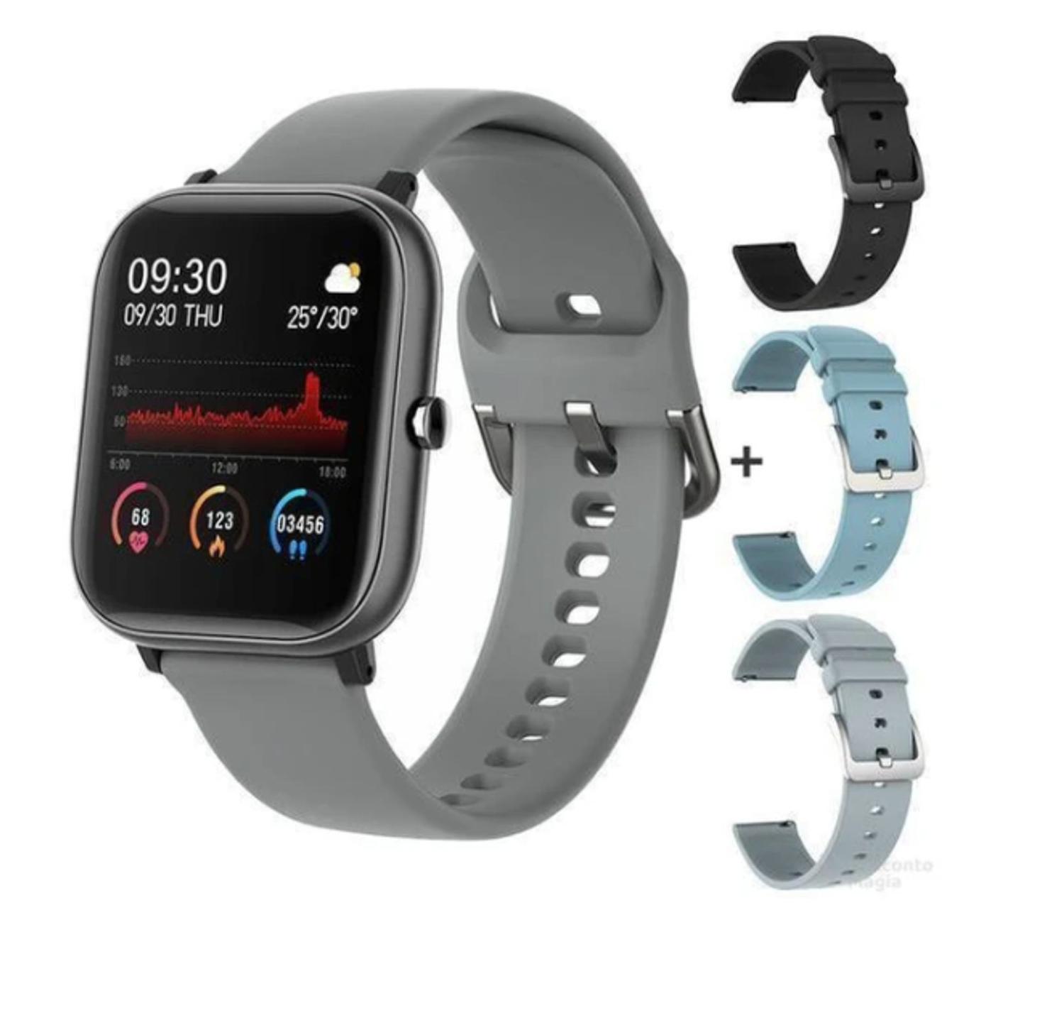 relógio smartwatch colmi p8 fitness tracker esportivo preto