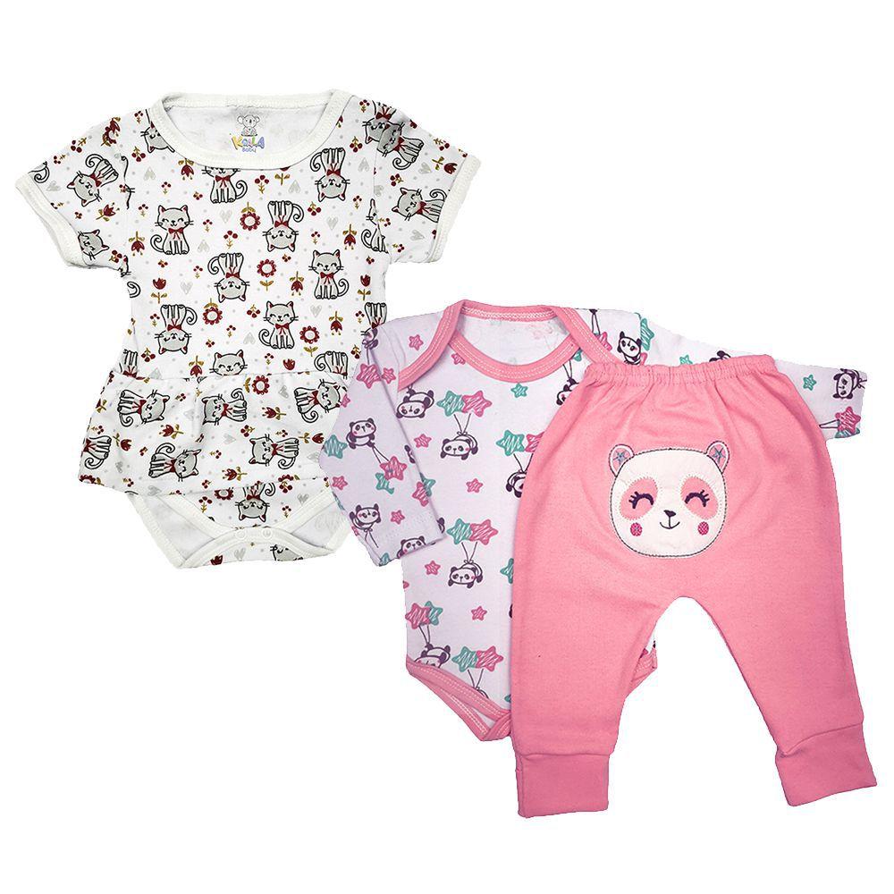 Kit Roupa de Bebê Barato 3 Peças Menino Menina Estilosa - Koala Baby - Moda  para Bebês - Magazine Luiza