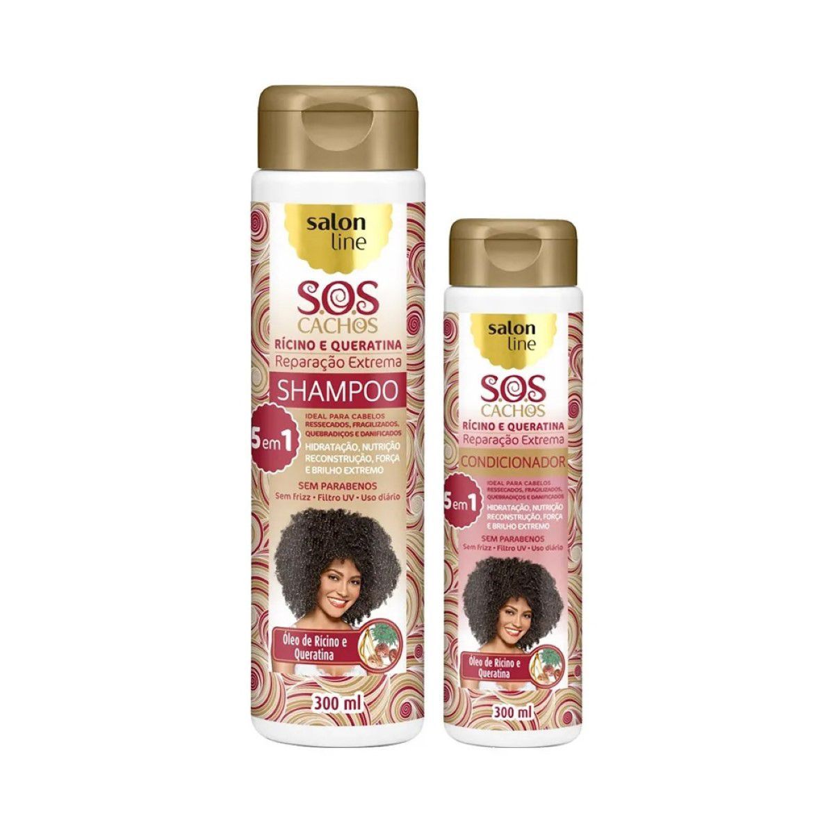 Kit S O S Cachos 5 Em 1 Ricino E Queratina Salon Line No Magalu Magazine Luiza