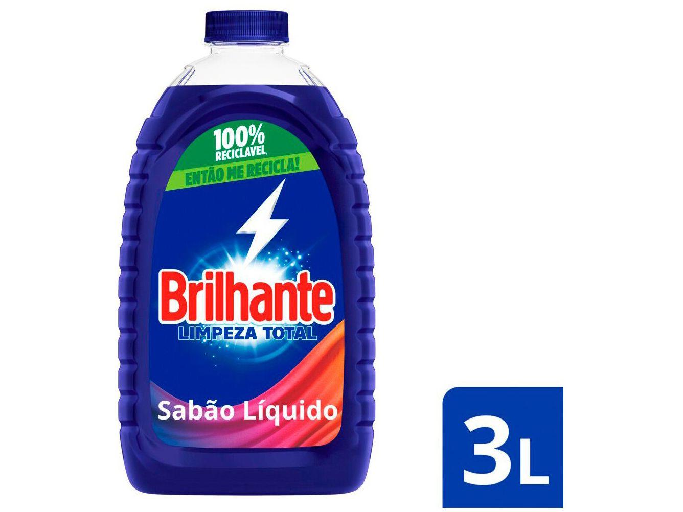 Kit Sabão Líquido Lava Roupas Brilhante Limpeza 