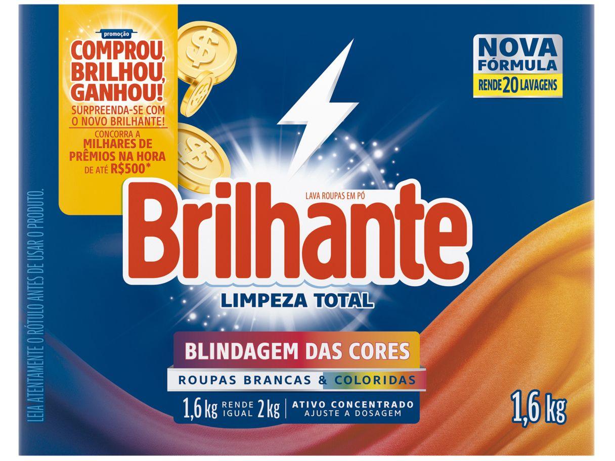 Kit Sabão Líquido Lava Roupas Brilhante Limpeza 