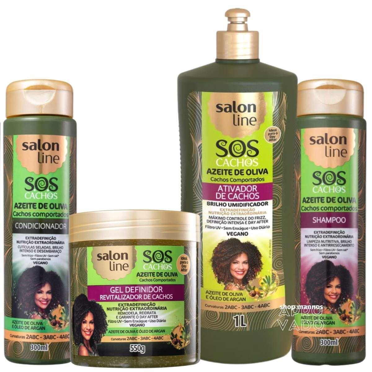 Kit Salon Line Nutricao Sos Cachos Azeite Oliva 4 Produtos Ativador De Cachos Magazine Luiza