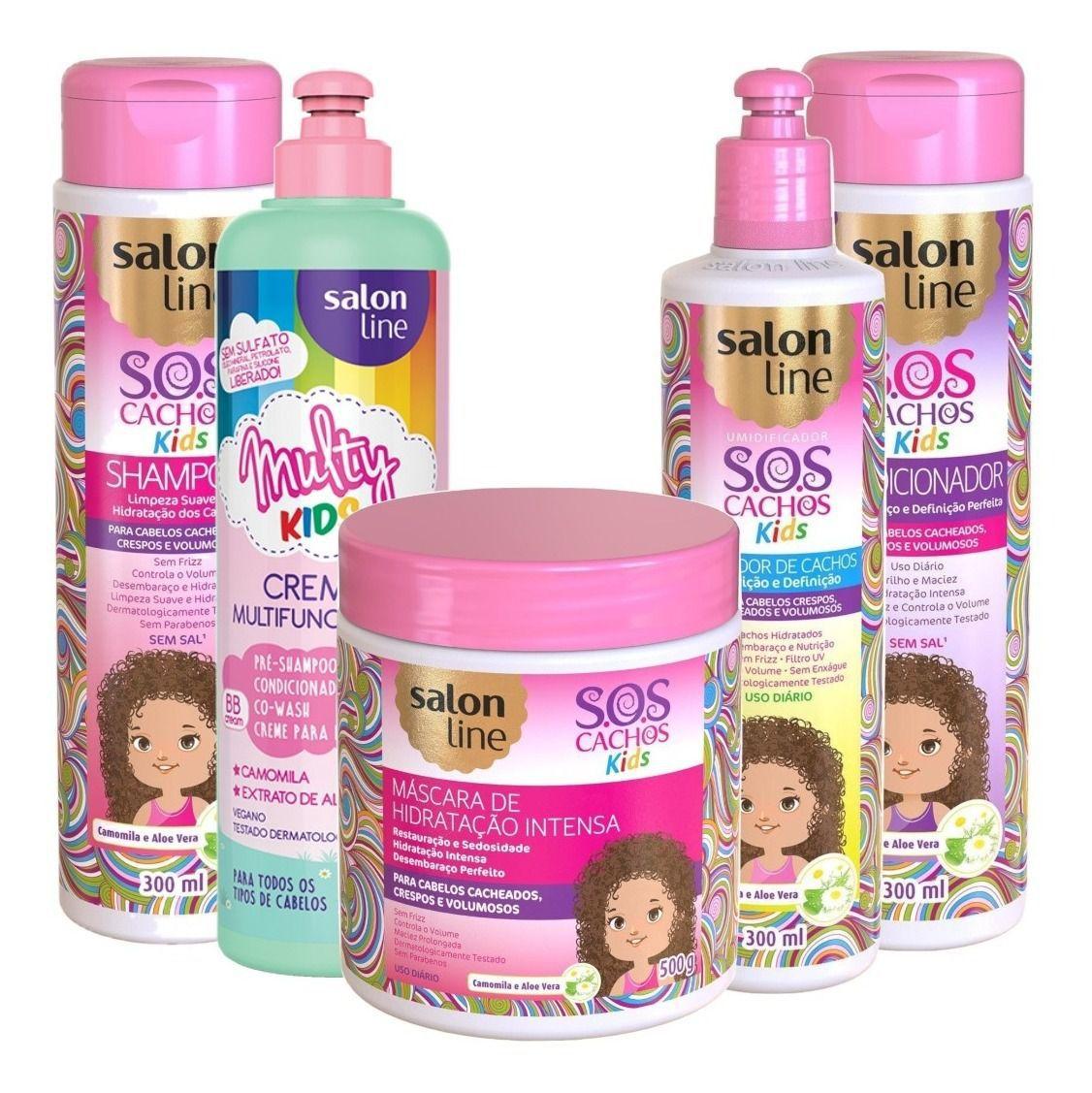 Kit Salon Line Sos Cachos Kids Linha Infantil Multy Kids Condicionador Infantil Magazine Luiza