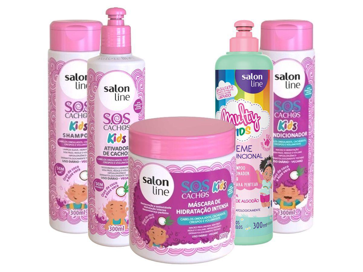 Kit Salon Line Sos Cachos Kids Linha Infantil Multy Kids Condicionador Infantil Magazine Luiza