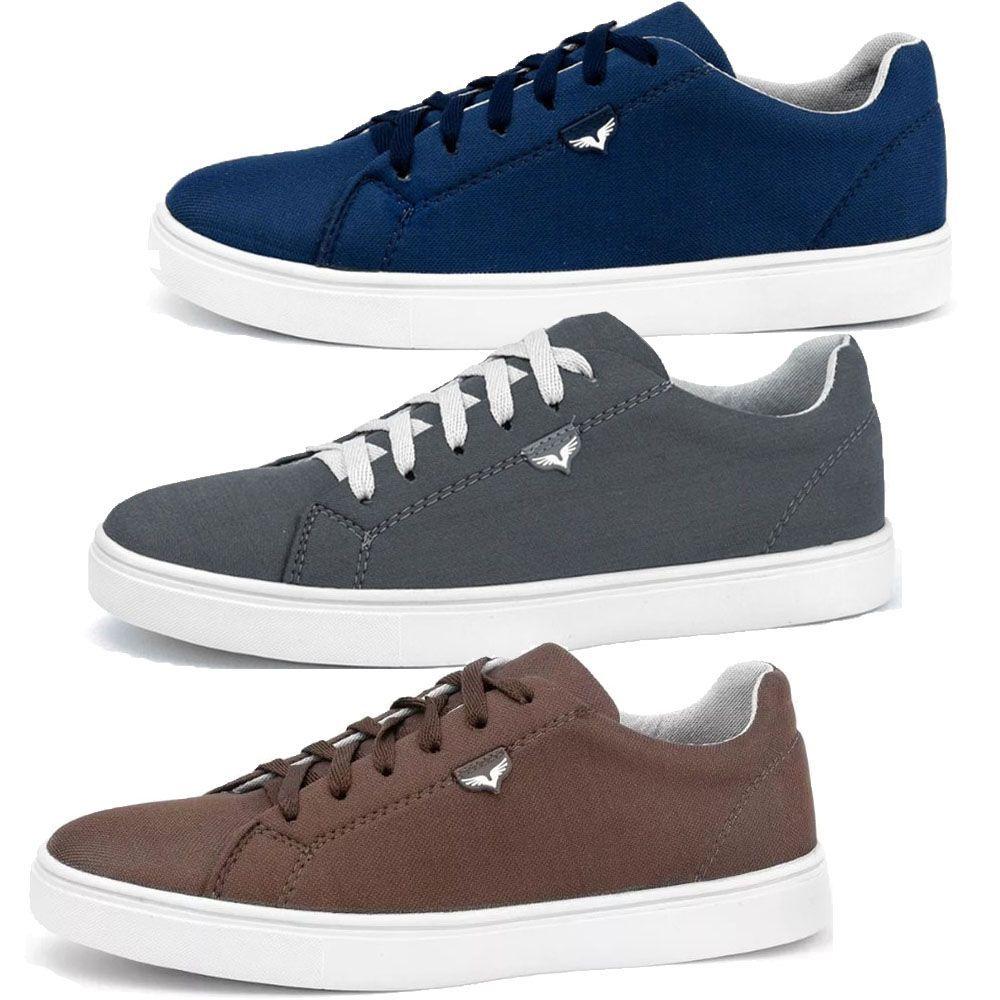 Kit Sapatenis Casual Neway SW Masculino Azul + 1 Cinto + 1 Chinelo Neway +  1 Carteira no Shoptime