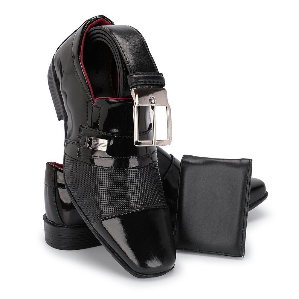 kit sapato cinto e carteira