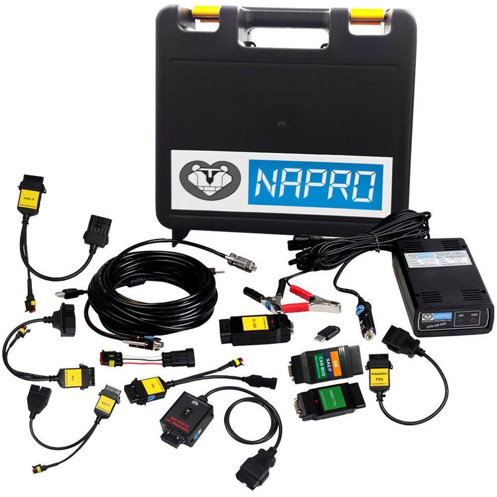 Kit Scanner Automotivo PC-SCAN3000 + 10 Cabos - NAPRO Kit Scanner Automotivo PC-SCAN3000 + 10 Cabos - NAPRO