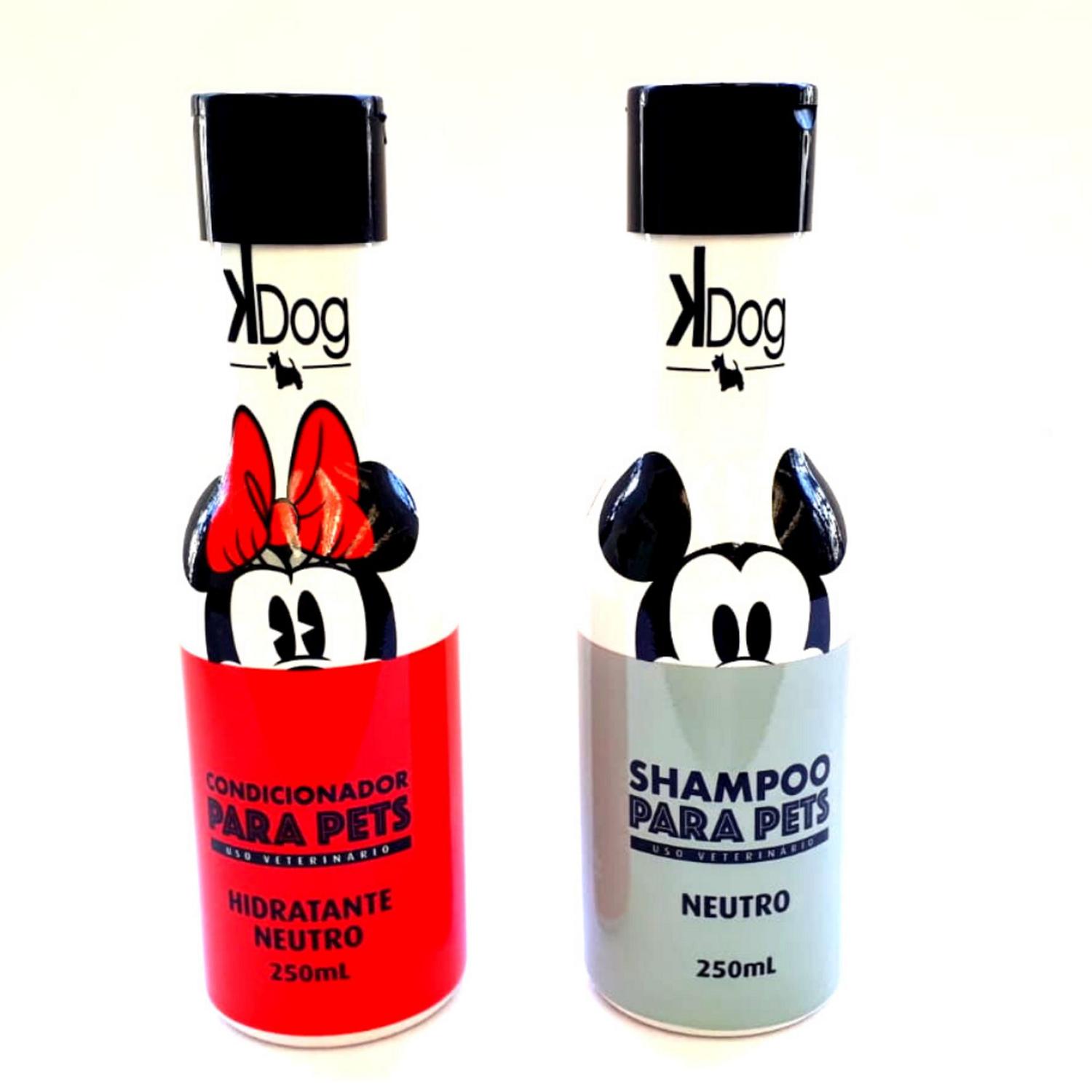 Kit Shampoo e Condicionador KDog Disney 250ml Kit Shampoo e