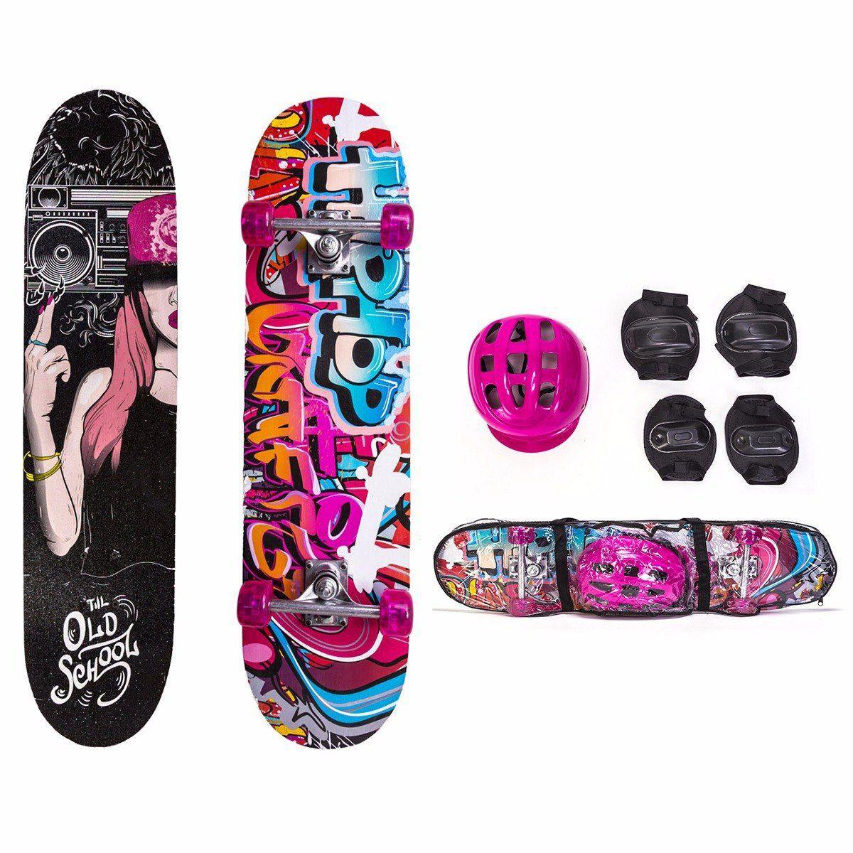 Kit skate feminino unik Skate Magazine Luiza