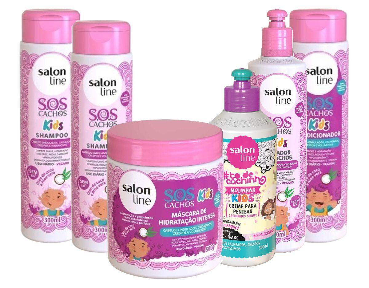 Kit Sos Cachos Kids Salon Line Infatil Com 02 Shampoos 01 Creme Pentear Todecachos Kids 300ml No Magalu Magazine Luiza