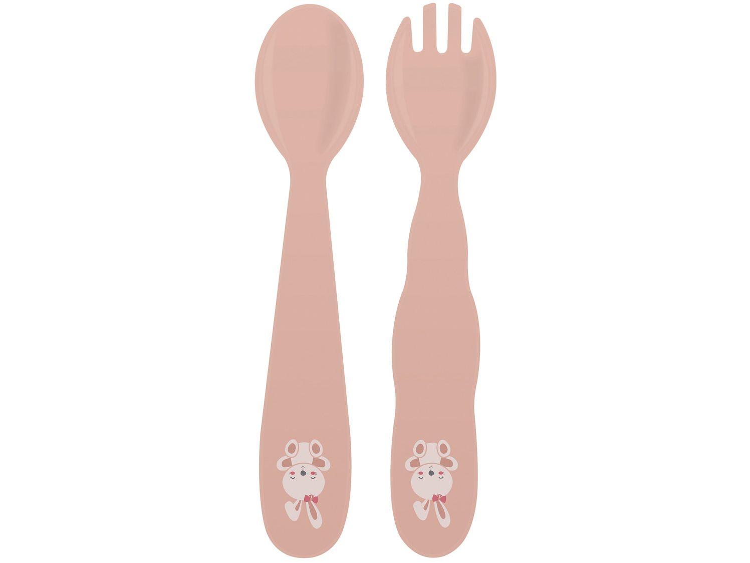 Kit Talher Infantil Tramontina Coelho Le Petit Rosa 2 Peças