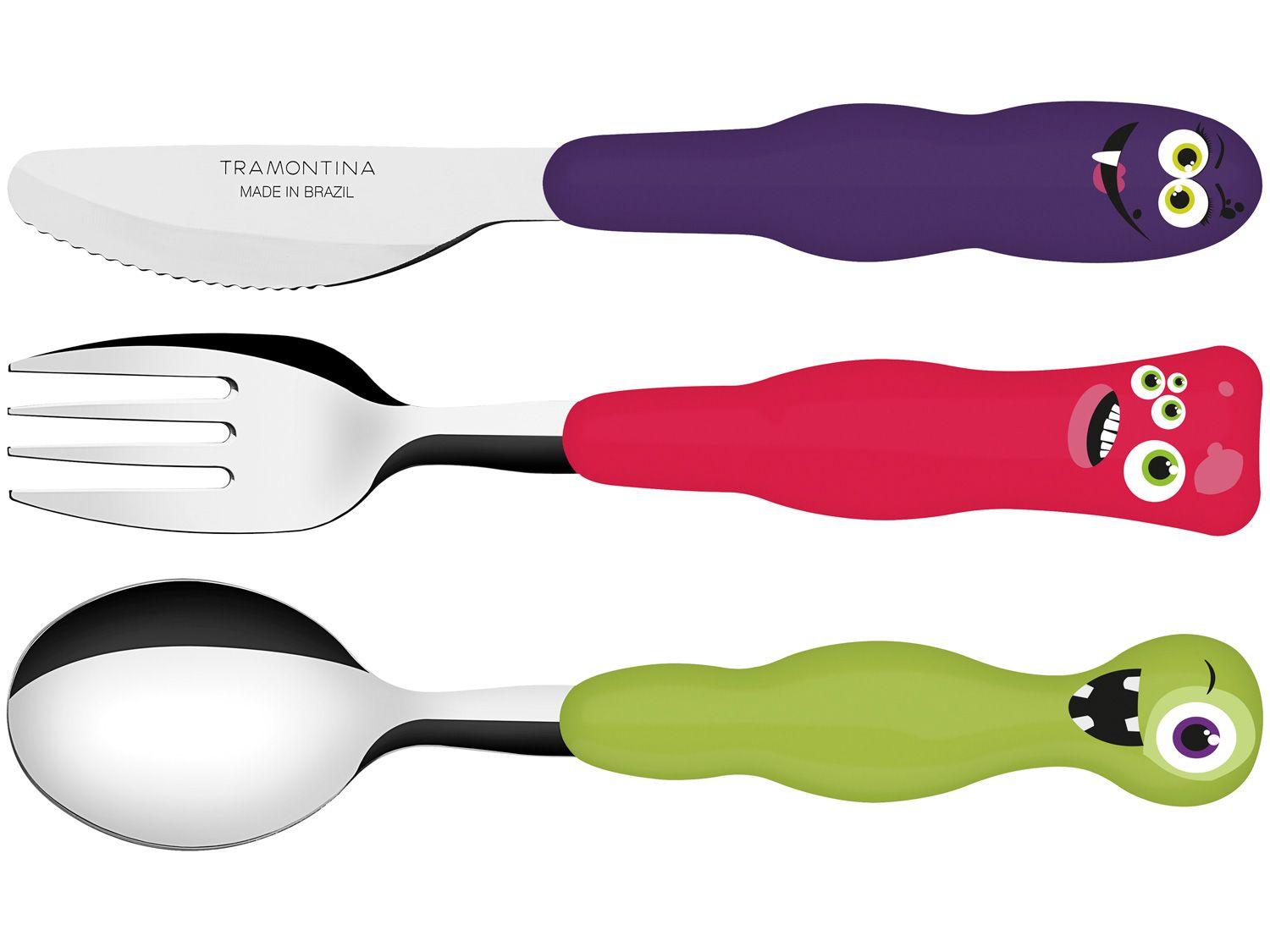 Kit Talher Infantil Tramontina Lirous Colorido