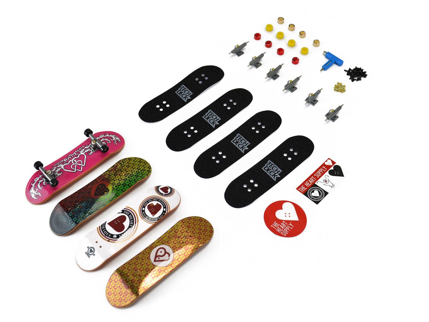 Kit Tech Deck Skate de Dedo com 4 Unidades