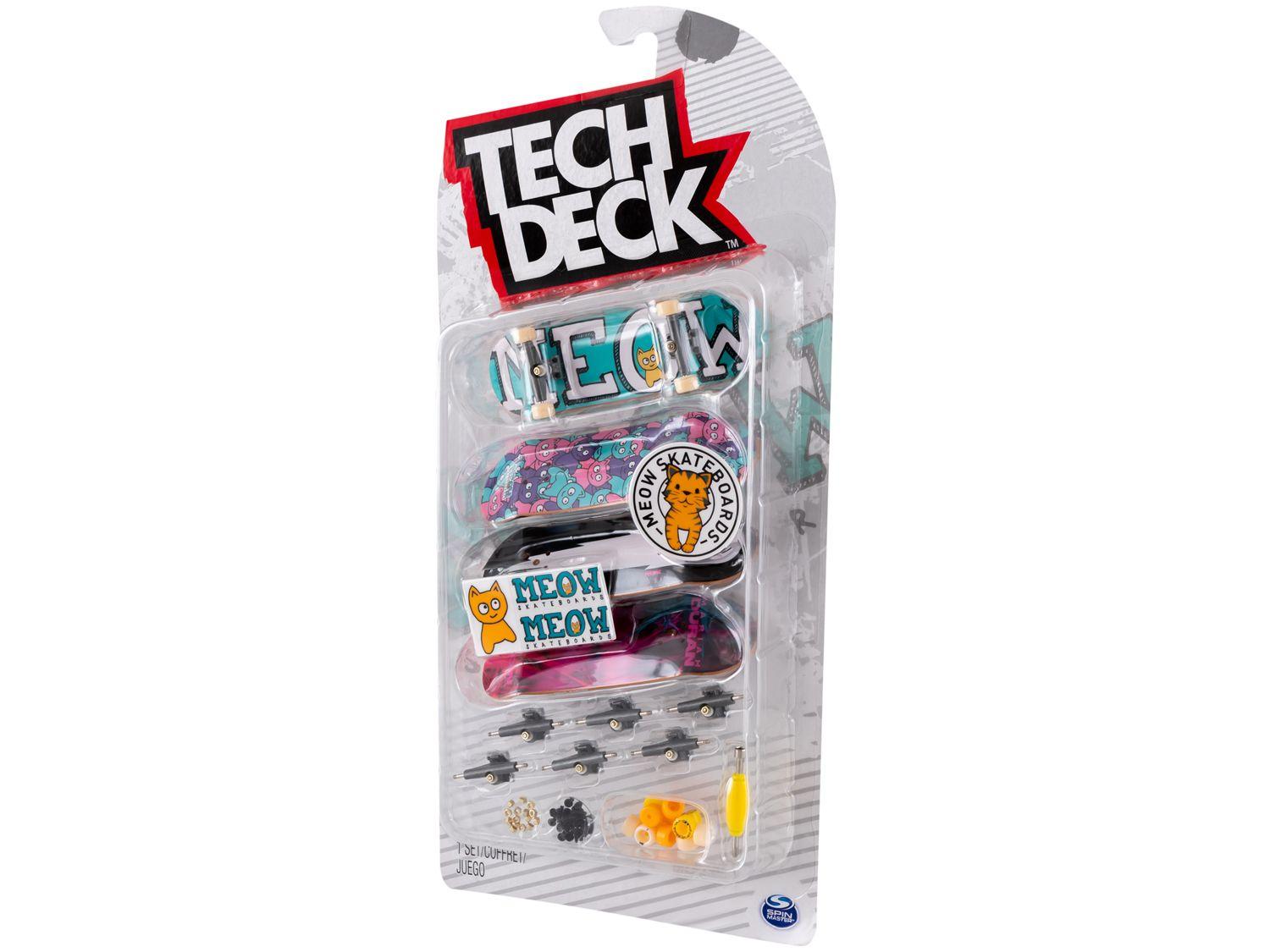 Kit Tech Deck Skate de Dedo com 4 Unidades