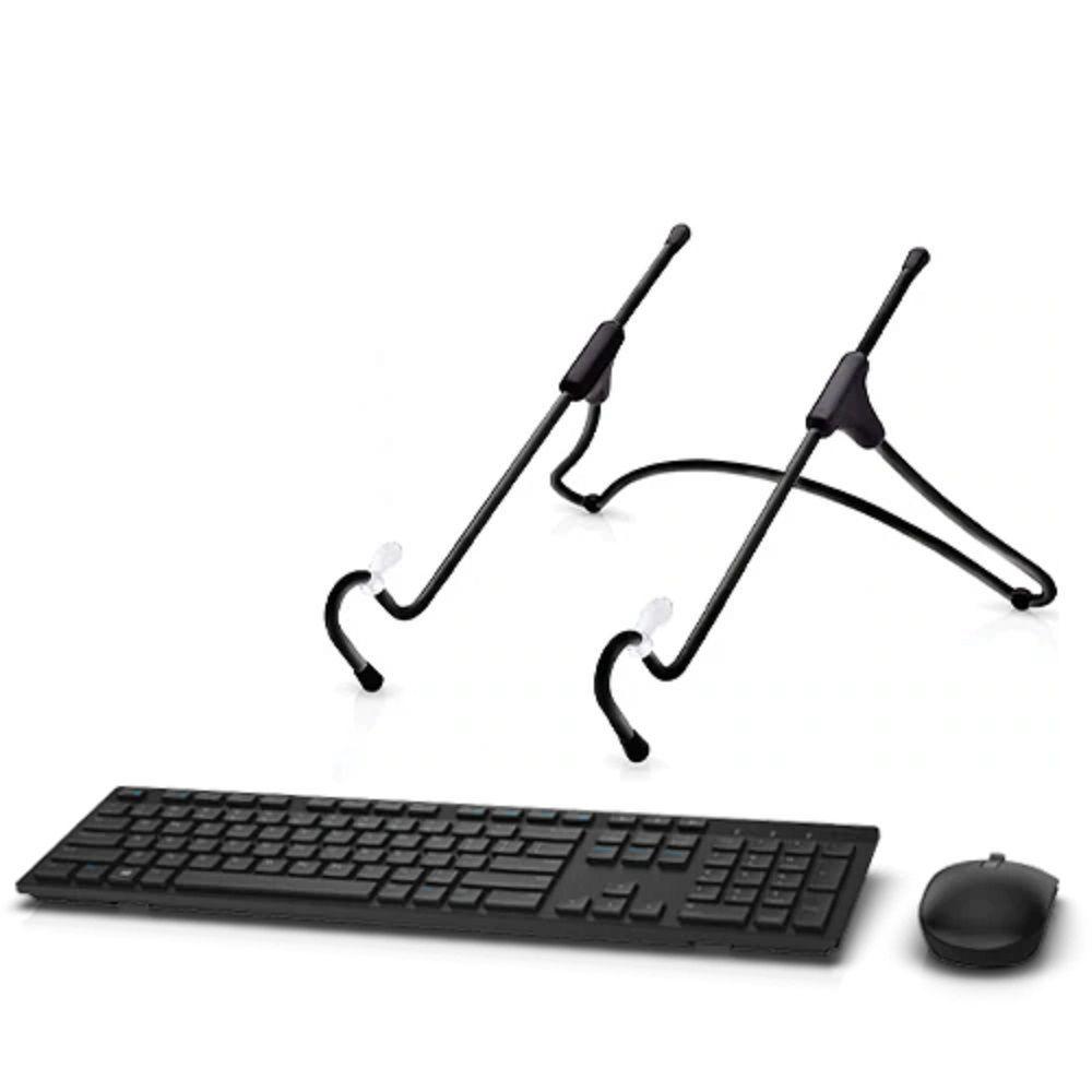 Kit Teclado E Mouse Sem Fio Dell Km Preto Suporte Uptable Octoo Black Kit Teclado E Mouse