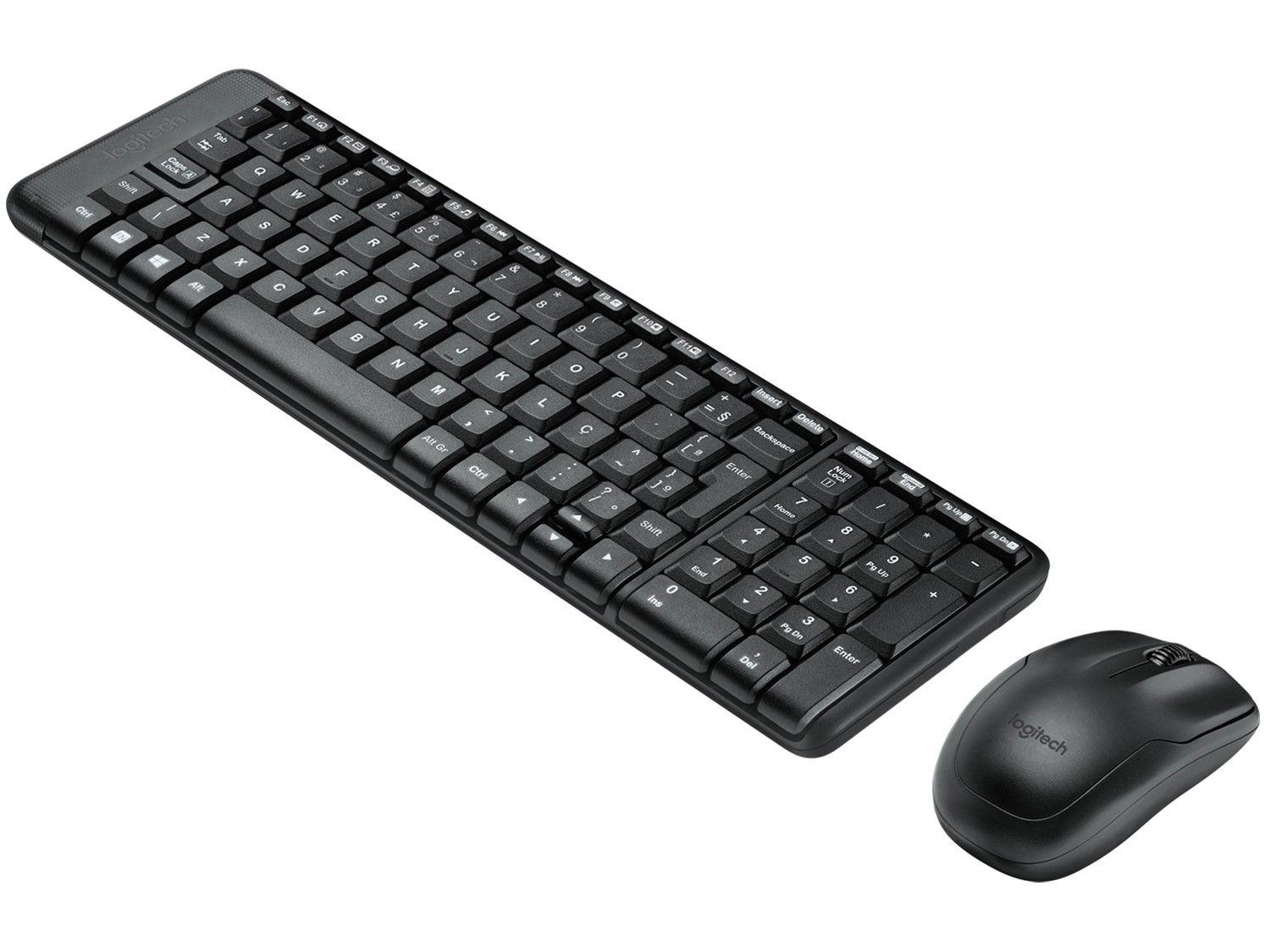 Kit Teclado e Mouse Sem Fio Logitech MK220