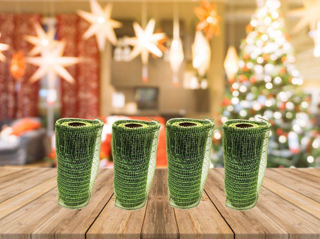Kit Tela Decoração Natal Fita 15cmx5m Verde 4 Peças - Magizi - Enfeites para Árvore de Natal - Magazine Luiza Kit Tela Decoração Natal Fita 15cmx5m Verde 4 Peças - Magizi - Enfeites para Árvore de Natal - Magazine Luiza