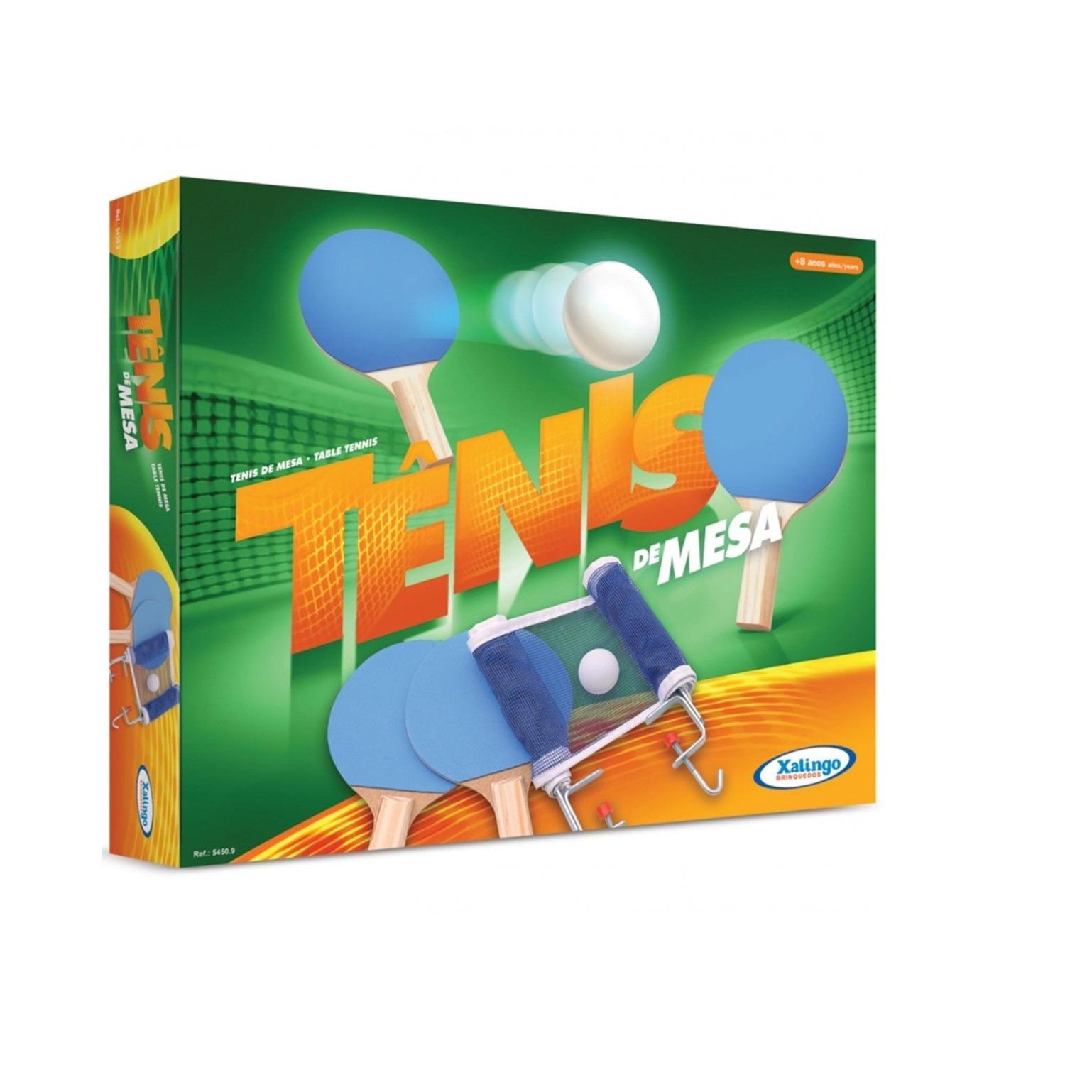 Kit Tênis de Mesa Ping Pong Xalingo Brinquedos Raquete Bola Kit Ping
