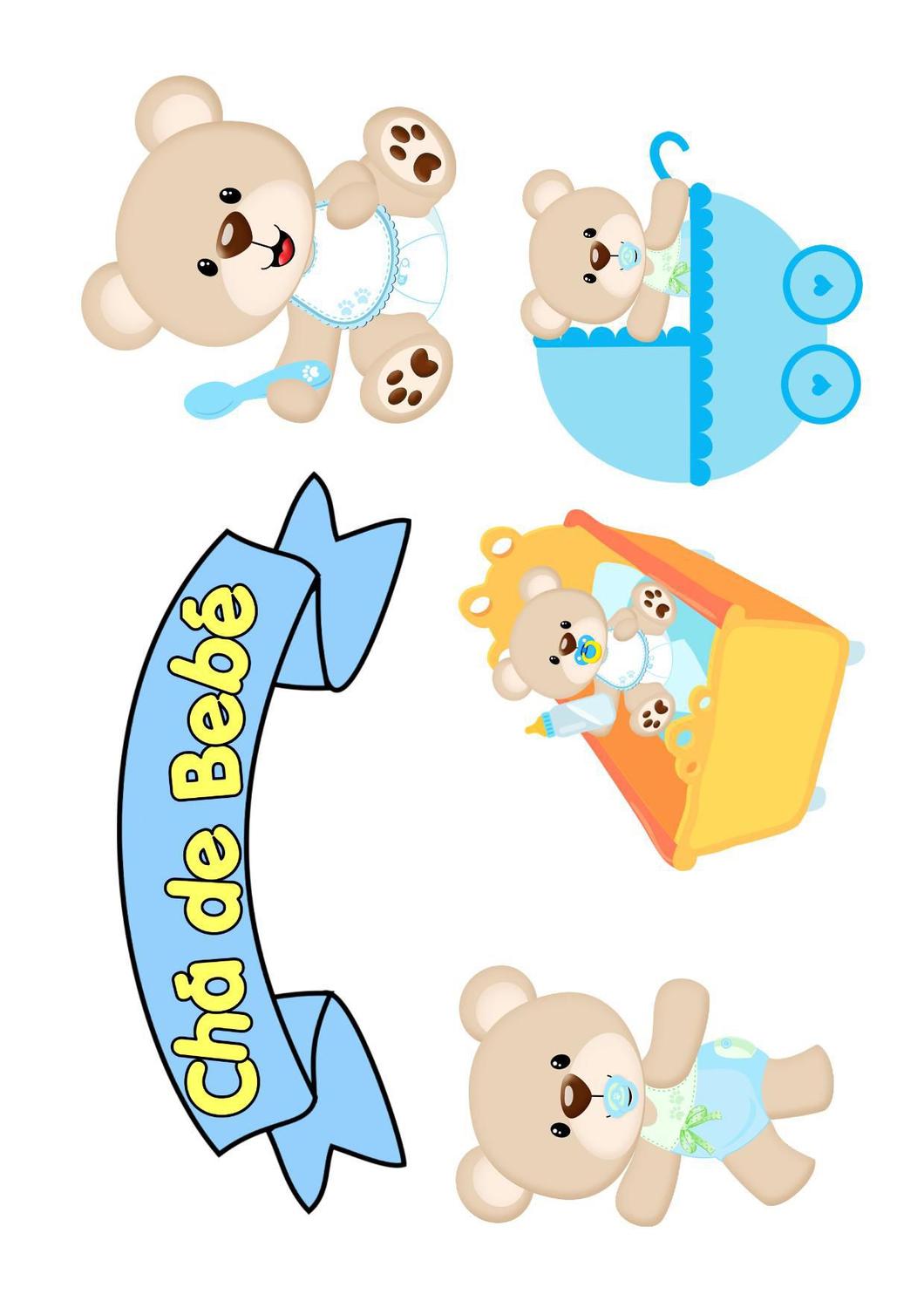 Kit Topper De Bolo Cha De Bebe Brilhante No Magalu Magazine Luiza