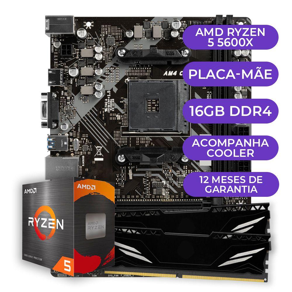 Kit Upgrade AMD Ryzen 5 5600X + B450M + 16GB DDR4 - Mancer Kit Upgrade AMD Ryzen 5 5600X + B450M + 16GB DDR4 - Mancer