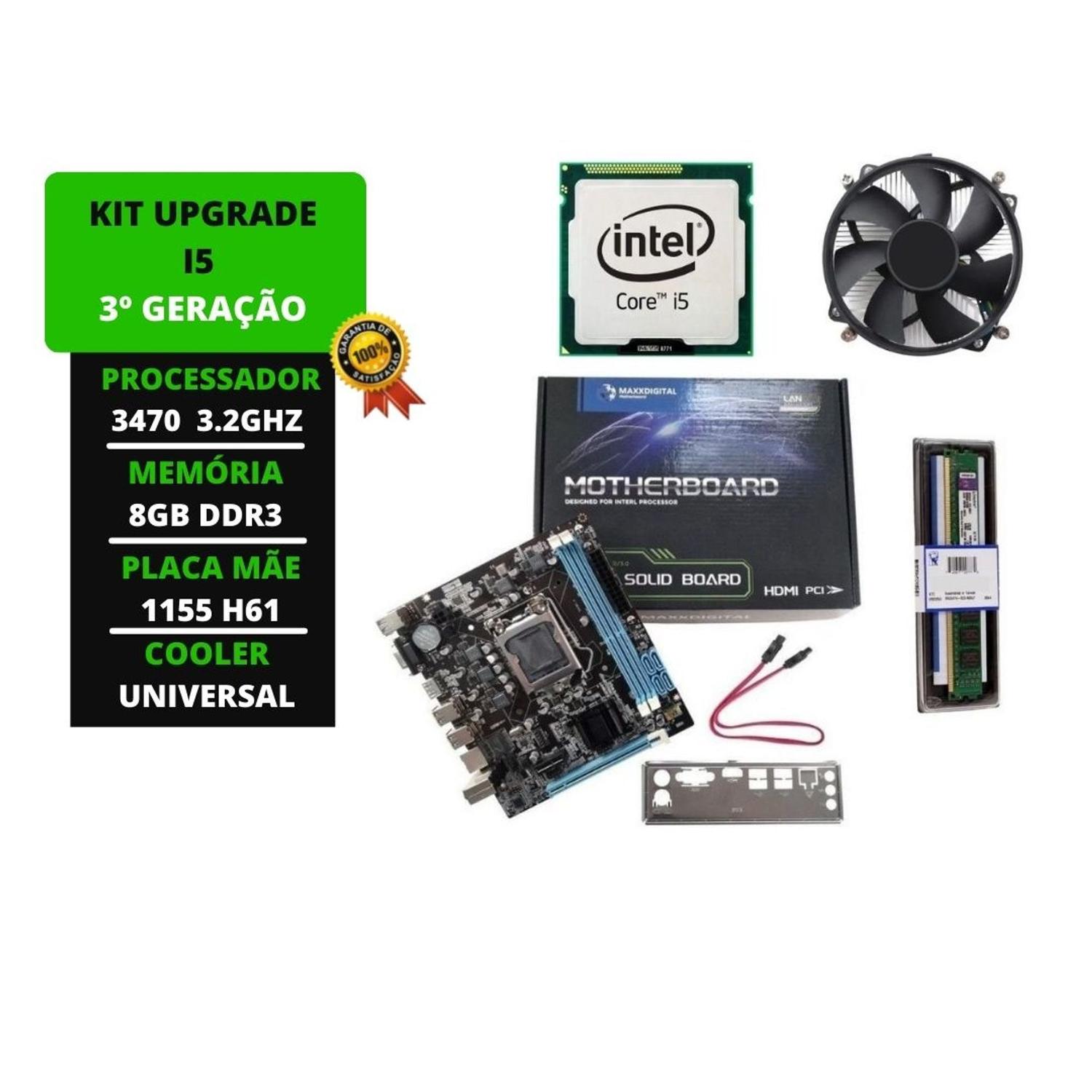 Kit I5 Placa Mãe H55 1156 + Processador I5 650 + 8gb Ddr3 no Shoptime