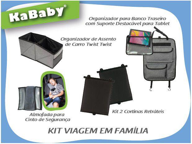 Kit Viagem Completa Mochila Organizador Almofada Cinto e Cortina de Carro