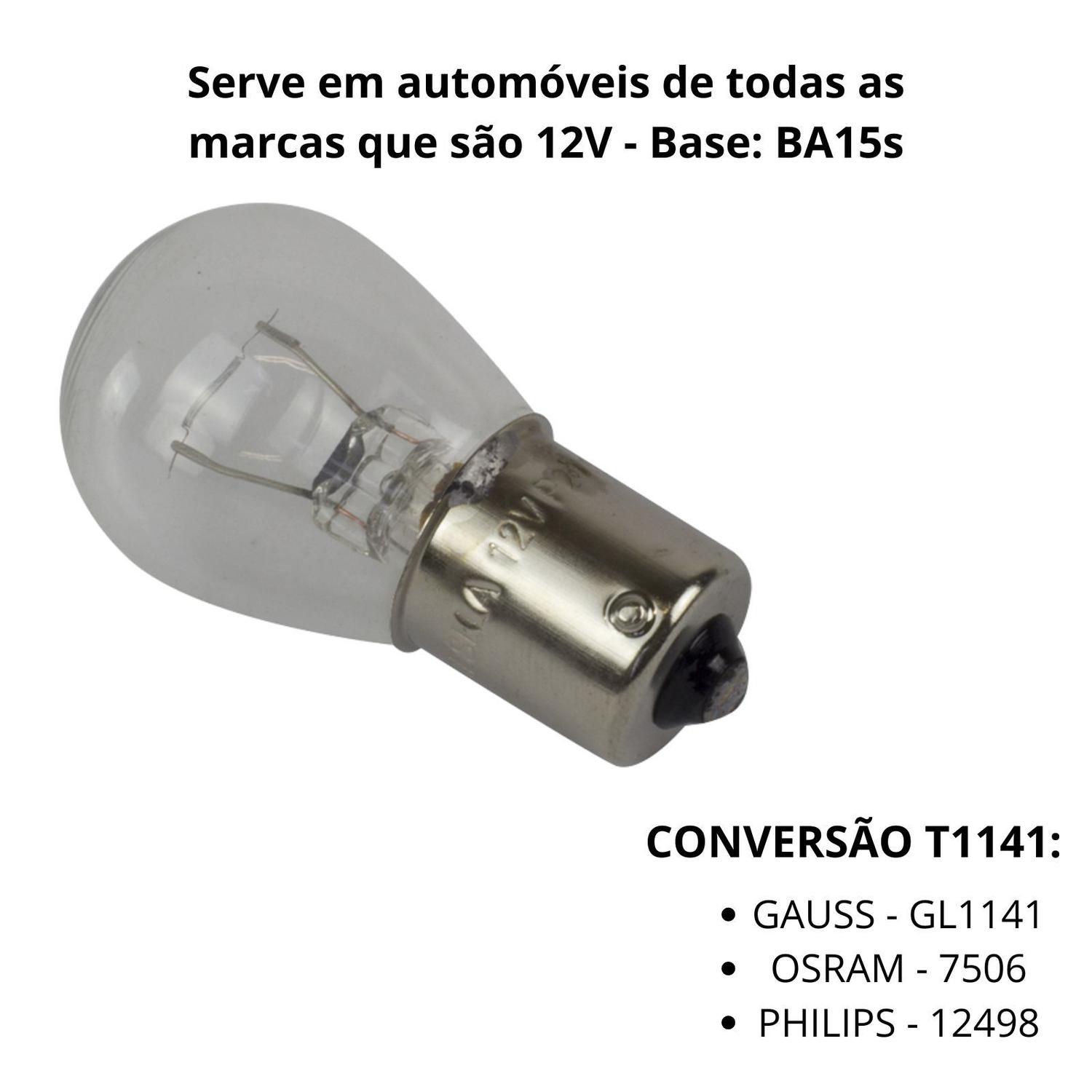 Lâmpada 1141 12v 21w / 5w S25 Caminhão Lanterna Traseira 10u - VETOR ...