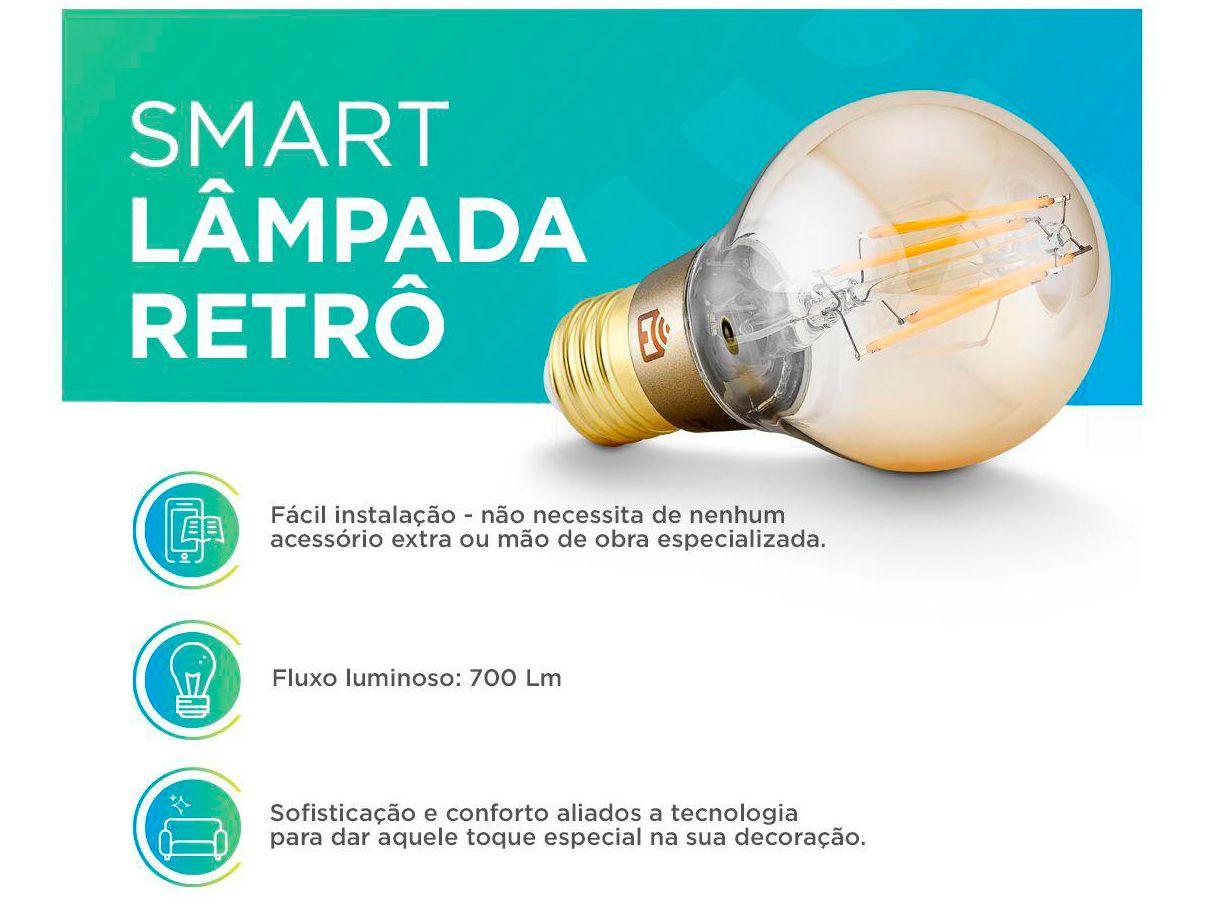 Lâmpada Inteligente Positivo Wi-Fi E27 7W Retrô