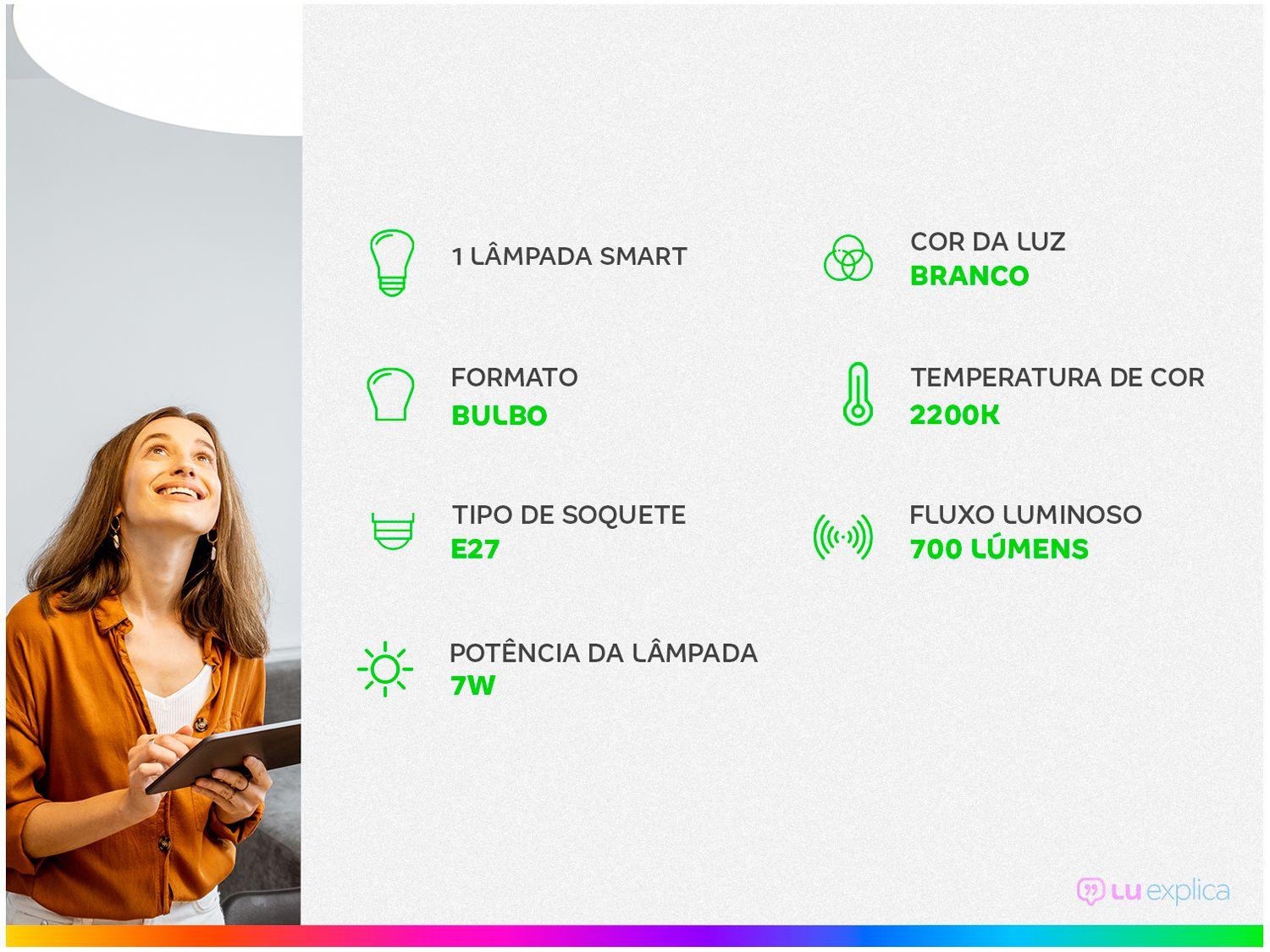 Lâmpada Inteligente Positivo Wi-Fi E27 7W Retrô