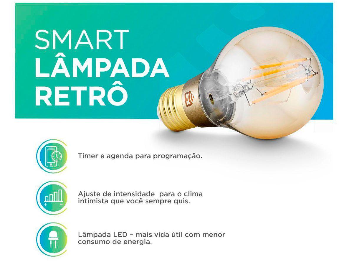 Lâmpada Inteligente Positivo Wi-Fi E27 7W Retrô