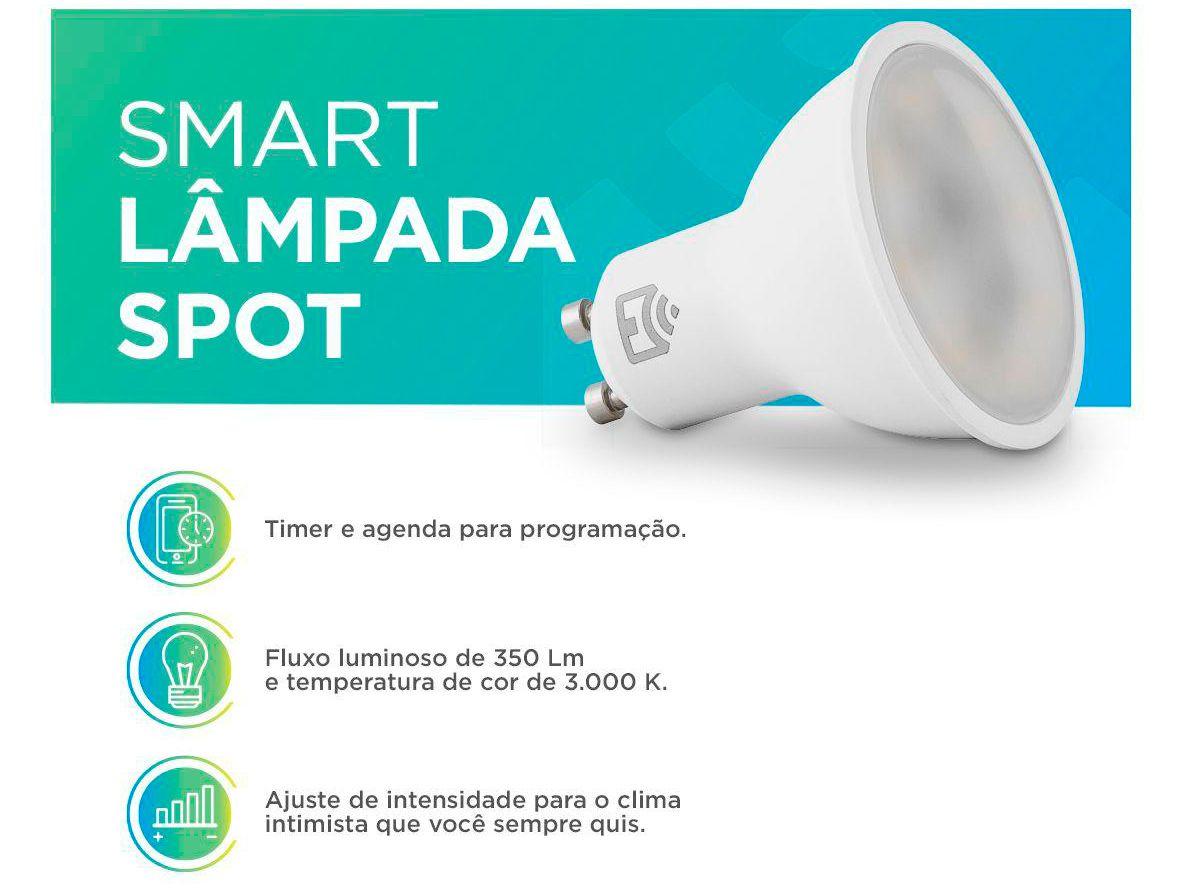 Lâmpada Inteligente Positivo Wi-Fi RGB GU10 4,5W