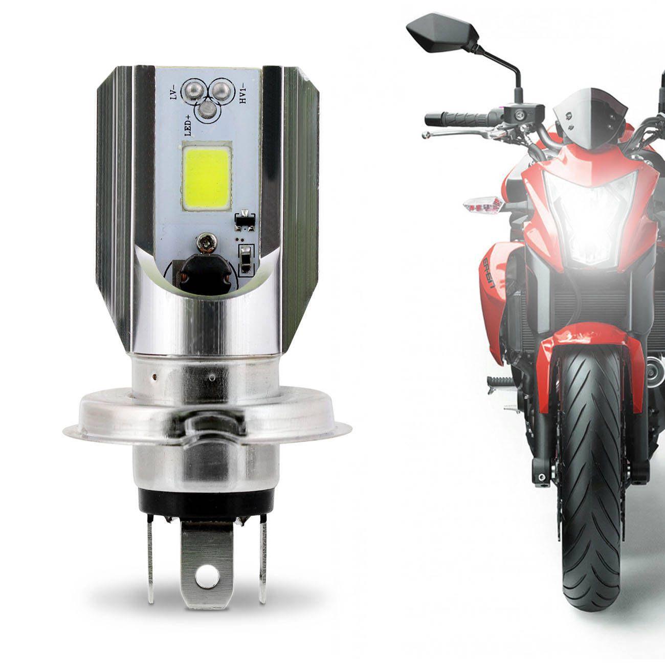 Lâmpada LED para Moto H4 12W 12V Tonalidade Branca Aplicação Farol F