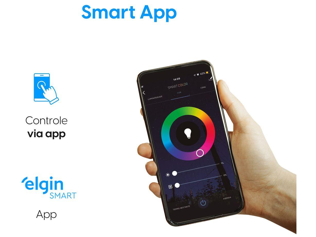 Lâmpada Smart Wi-Fi Elgin Smart Color Bulbo LED