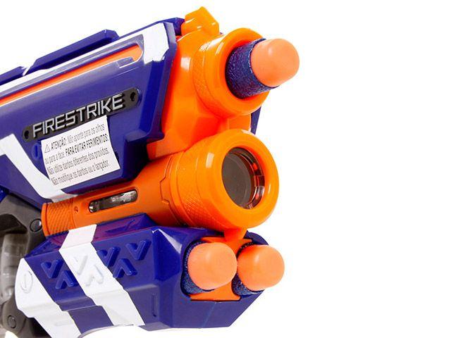 Lança Dardo Nerf N-Strike Elite Firestrike Hasbro - Laranja