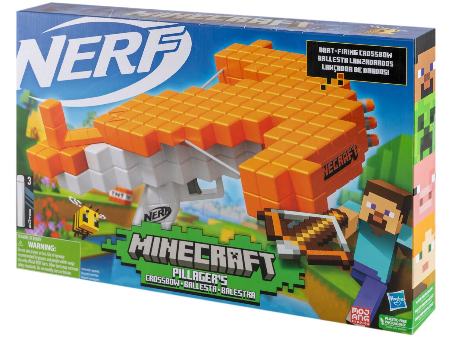 Lançador Nerf Minecraft Pillagers Crossbow